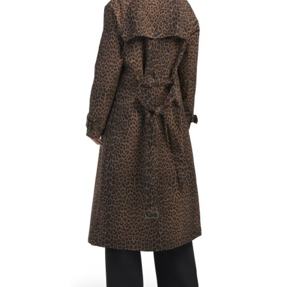 NWT Rebecca Minkoff LEOPARD Animal Print MAXI TRENCH Coat - Picture 3 of 14